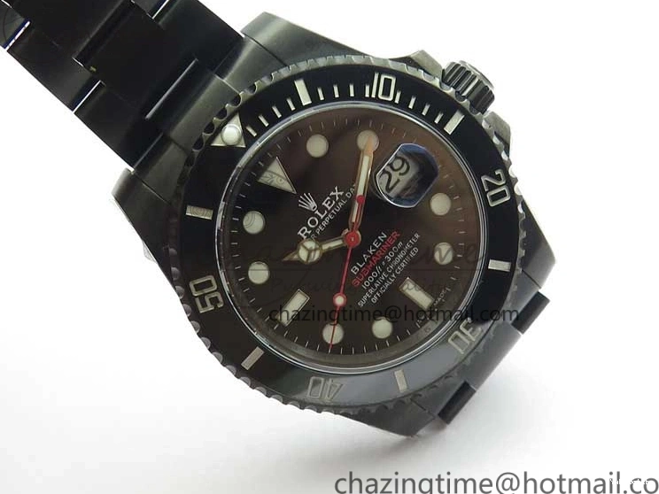 PVD 1:1 Noob Bracelet V10.5 Black PVD RED on SINGLE Dial Edition Submariner A2836 BLAKEN Best 0220
